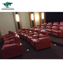 Best Selling Home Cinema Leather Recliner, PU Leather Home Theater Sectional Furniture